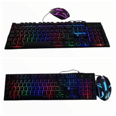 KIT Teclado+ Mouse  R8 1909 USB Gamers Con Luces RGB